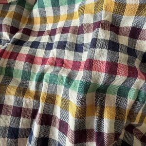 NWT TALBOTS Scarf/Wrap Approx 27x72 in Cotton; white navy green red yellow